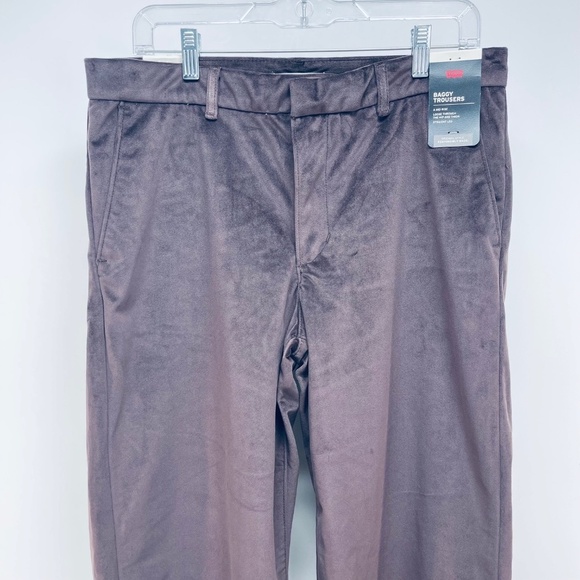 Levi’s Women’s Pans Baggy Throusers Velvet  Straight Leg Brown Sz 30X31 New - Picture 4 of 14